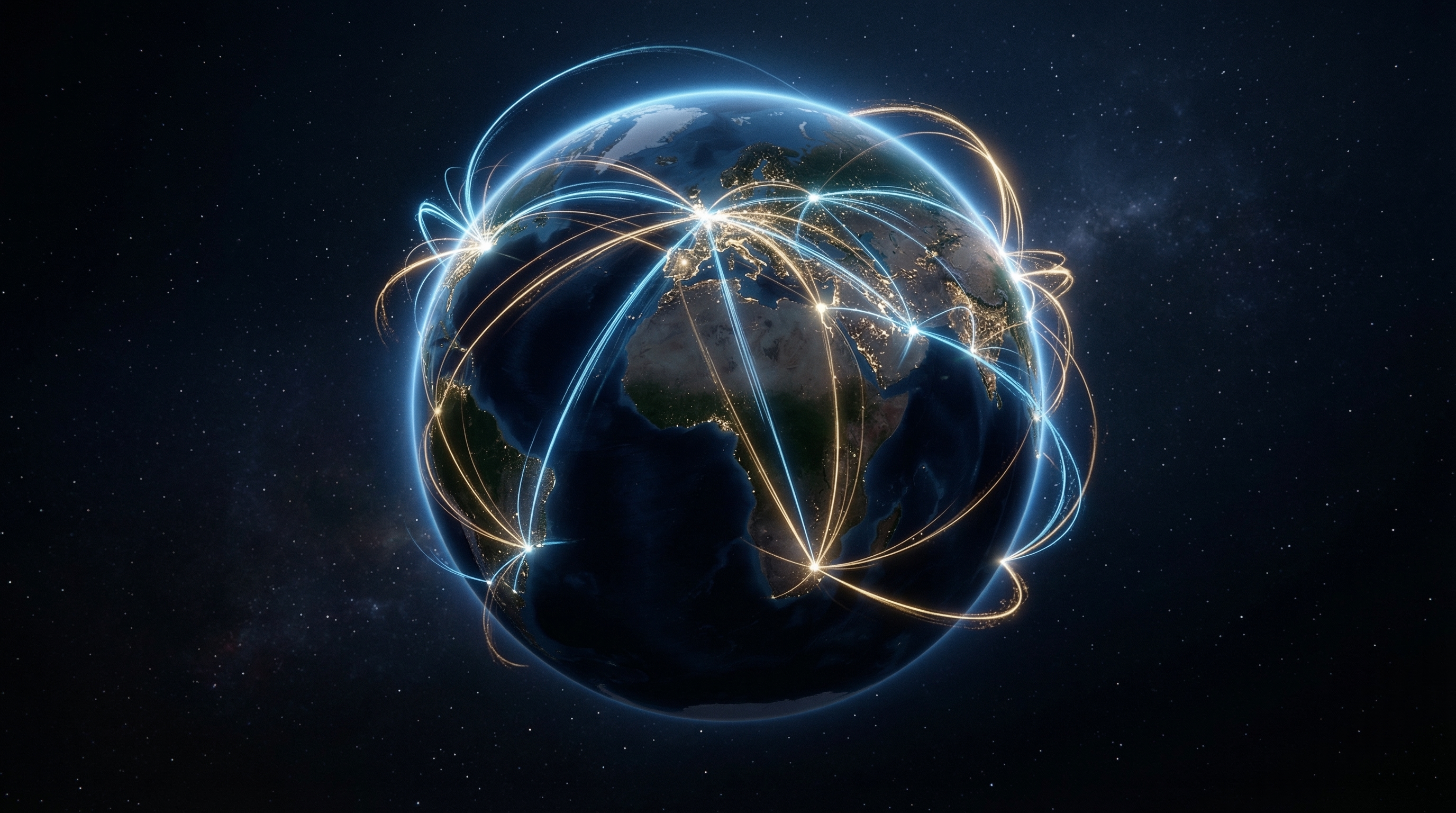 World map showing international payment flows and supported currencies