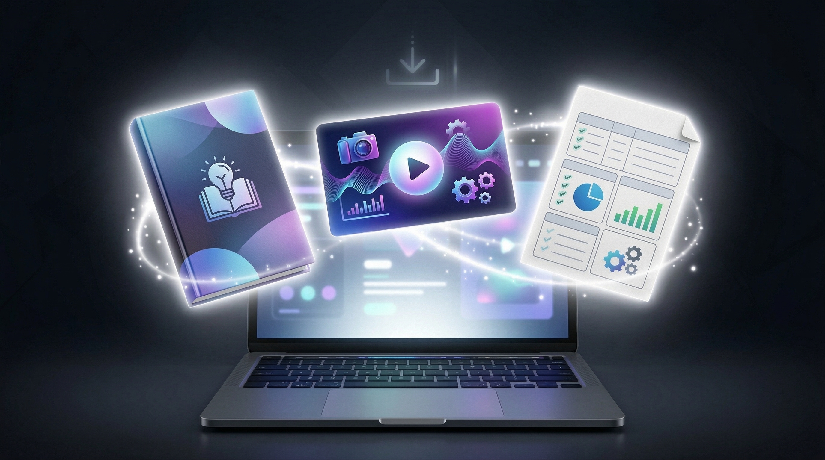 Information product sales dashboard showing revenue growth